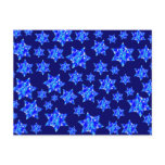 Blue Paint Splatter Jewish Star postcards