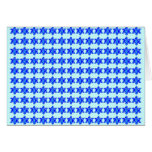 Blue Paint Splatter Jewish Stars