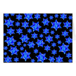 Blue Paint Splatter Jewish Stars