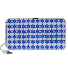 Blue Paint Splatter Jewish Stars PC Speakers