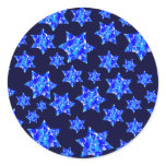 Blue Paint Splatter Jewish Stars Sticker