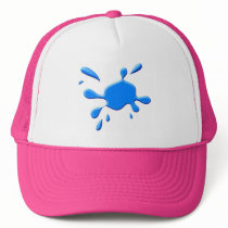 Blue Paint Splodge hats