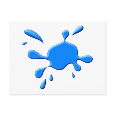 Blue Paint Splodge by prawny