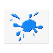 Blue Paint Splodge postcards