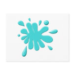 Blue Paint Splodge Post Card