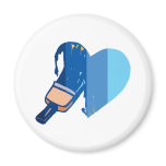 Blue Painted Heart magnets
