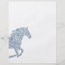Blue Paisley Horse Flyer