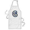 Blue paisley pattern ornate rose aprons
