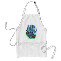 Blue Palm Cross Aprons