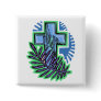 Blue Palm Cross Pin