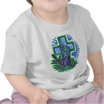 Blue Palm Cross T-shirt