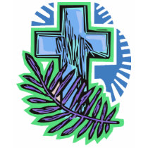 Blue Palm Cross Tees
