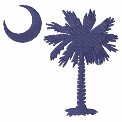 Blue Palmetto Embroidered T-Shirt by palmettotrading