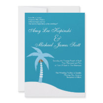 BLUE PALMTREE CARIBBEAN DESTINATION WEDDING