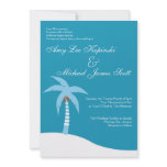 BLUE PALMTREE CARIBBEAN DESTINATION WEDDING invitations