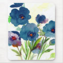 Blue pansies mousepads