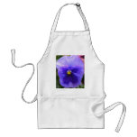 blue pansy apron