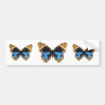 Blue Pansy Butterfly Bumper Sticker