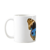 Blue Pansy Butterfly Mugs