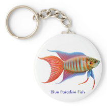 Blue Paradise Fish Keychain
