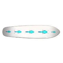 Blue Parakeet Bird Skate Board Deck