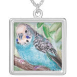 Blue Parakeet Necklace