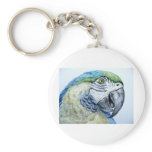 blue parrot key chain