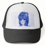 Blue Party Girl Flapper Trucker Hat