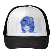 Blue Party Girl Flapper Trucker Hat