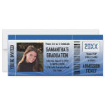 Blue Party Ticket Invitation with Photo