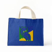 blue patchwork nude- bag