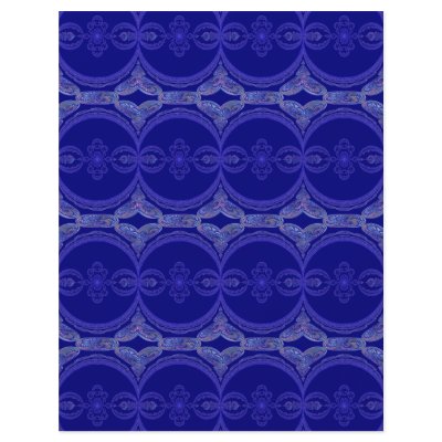 Blue Pattern Flyer Background by willowdewisp