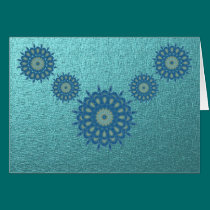 BLUE PATTERN GREETING CARD cards