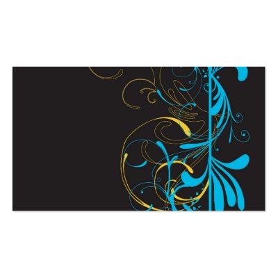 Blue patterns Profile Card Business Card Templates by coconutpie
