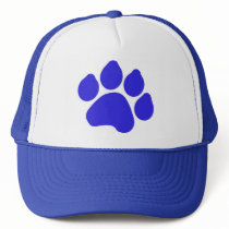 Blue Paw Print Hat