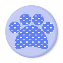 Blue Paw Print Magnets