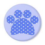 Blue Paw Print Magnets