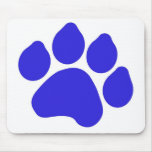 Blue Paw Print Mousepad