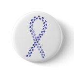 Blue Pawprint Ribbon