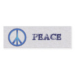 Blue Peace Bookmarks Business Card Template
