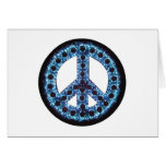 blue peace greeting card