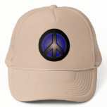 blue peace sign hats