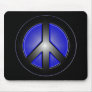 blue peace sign mouse pads