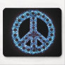 blue peace sign mousepad