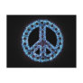 blue peace sign postcard