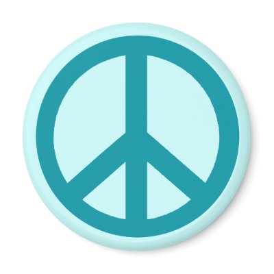 Blue Peace Sign Products Fridge Magnets by Scarebaby