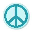 Blue Peace Sign Products magnets