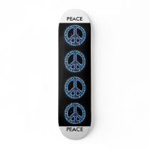 blue peace sign skateboard