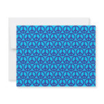 Blue Peace Signs Personalized Announcements