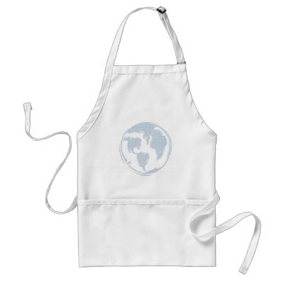 Blue Peace Symbol World Peace Apron by Groovynet